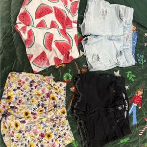 GAP Watermelon, Floral, and Denim Shorts Set